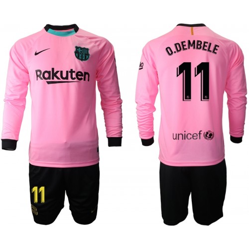 FC Barcelona Dres Ousmane Dembele 11 Dječji Treći 2020/21 Dugim Rukavima FC Barcelona Dres Ousmane Dembele 11 Dječji Treći 2020/21 Dugim Rukavima